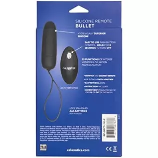 CalExotics Silicone Remote Bullet Vibrator - Waterproof Sex Toys for Couples - 12 Vibe Function - Adult Vibe Egg Massager - Blac