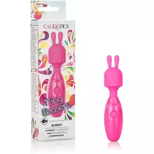 CalExotics Tiny Teasers Bunny - Waterproof Bullet Vibrator with Removable Rabbit Tip - Adult Pocket Vibrator Toys for Couples - 