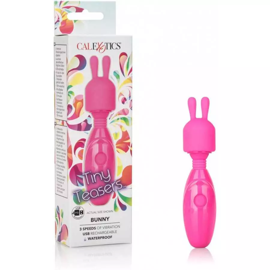 CalExotics Tiny Teasers Bunny - Waterproof Bullet Vibrator with Removable Rabbit Tip - Adult Pocket Vibrator Toys for Couples - CalExotics Tiny Teasers Bunny - Waterproof Bullet Vibrator with Removable Rabbit Tip - Adult Pocket Vibrator Toys for Couples -