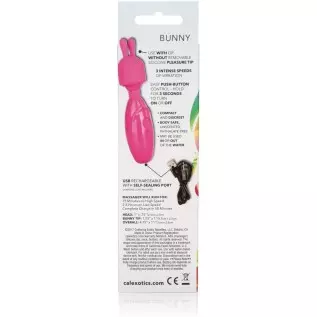CalExotics Tiny Teasers Bunny - Waterproof Bullet Vibrator with Removable Rabbit Tip - Adult Pocket Vibrator Toys for Couples - CalExotics Tiny Teasers Bunny - Waterproof Bullet Vibrator with Removable Rabbit Tip - Adult Pocket Vibrator Toys for Couples -