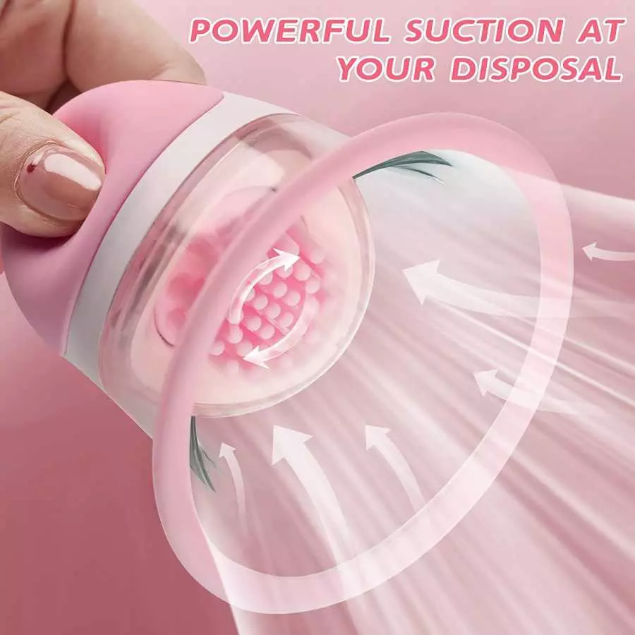 Nipple Toy Clamps,Strong Sucking stimulator Massager with 10 Vibrator Rotation Modes，Rechargeable Adult Sex Toys for Women Coupl