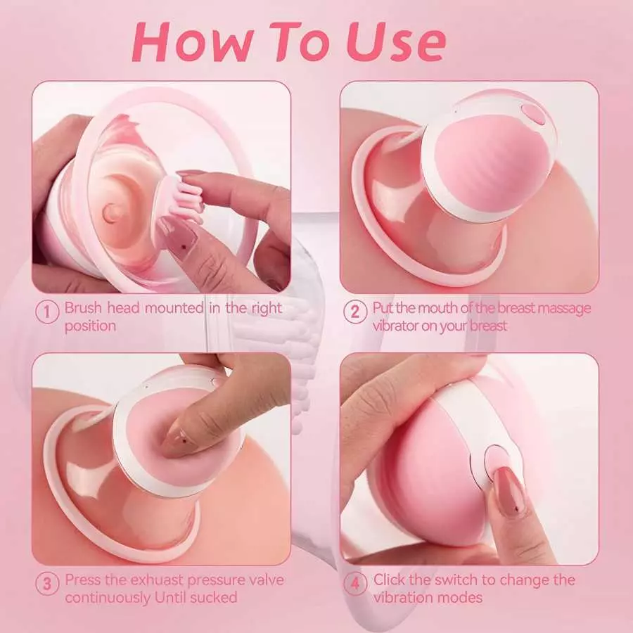 Nipple Toy Clamps,Strong Sucking stimulator Massager with 10 Vibrator Rotation Modes，Rechargeable Adult Sex Toys for Women Coupl