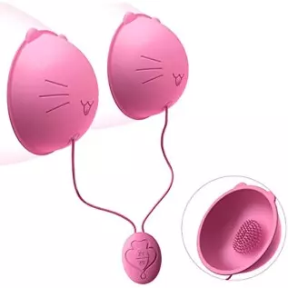 Nipple Toy Vibrator, Vibrating Nipple Clamps Sucking Stimulator Massager with 10 Powerful Vibration，Rechargeable Adult Sex Toys