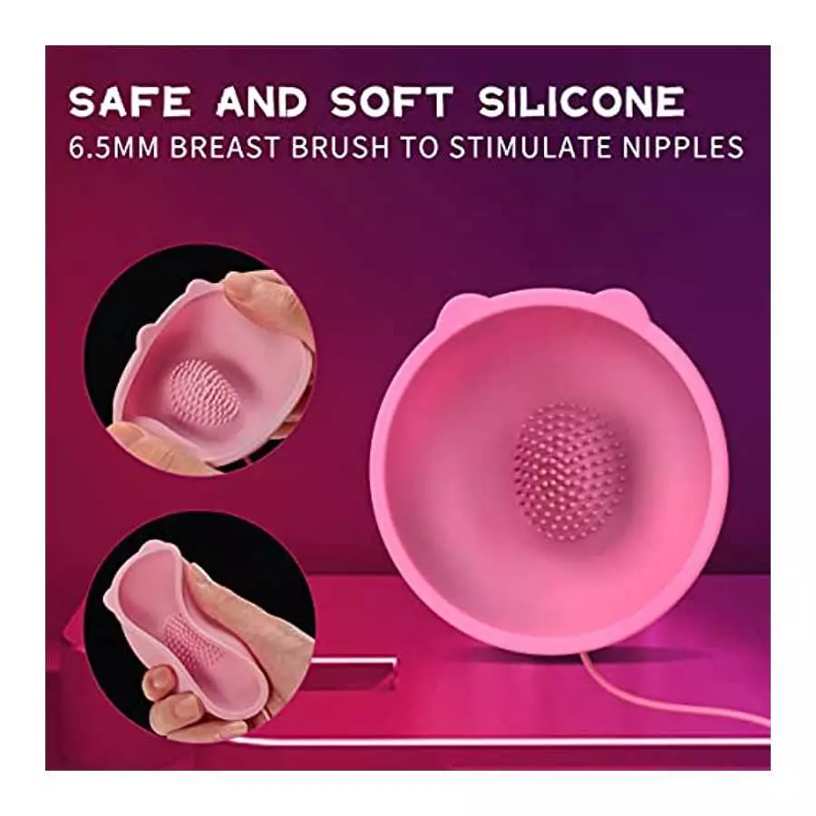 Nipple Toy Vibrator, Vibrating Nipple Clamps Sucking Stimulator Massager with 10 Powerful Vibration，Rechargeable Adult Sex Toys