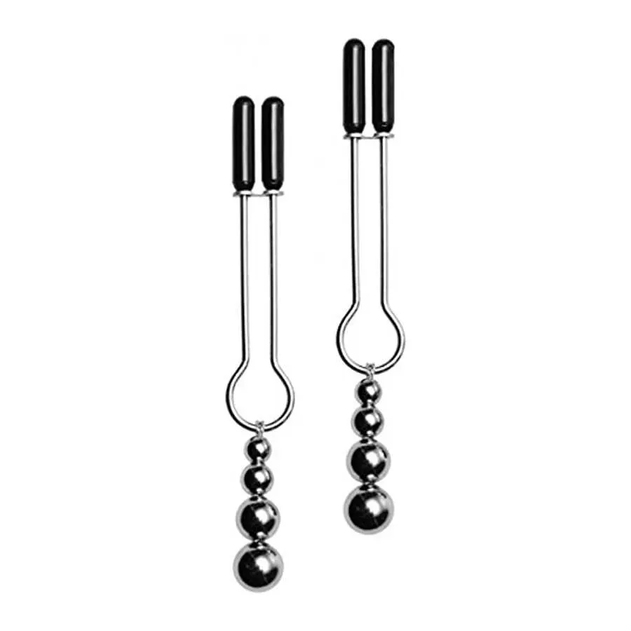 Master Series Adorn Triple Bead Nipple Clamp Set Master Series Adorn Triple Bead Nipple Clamp Set