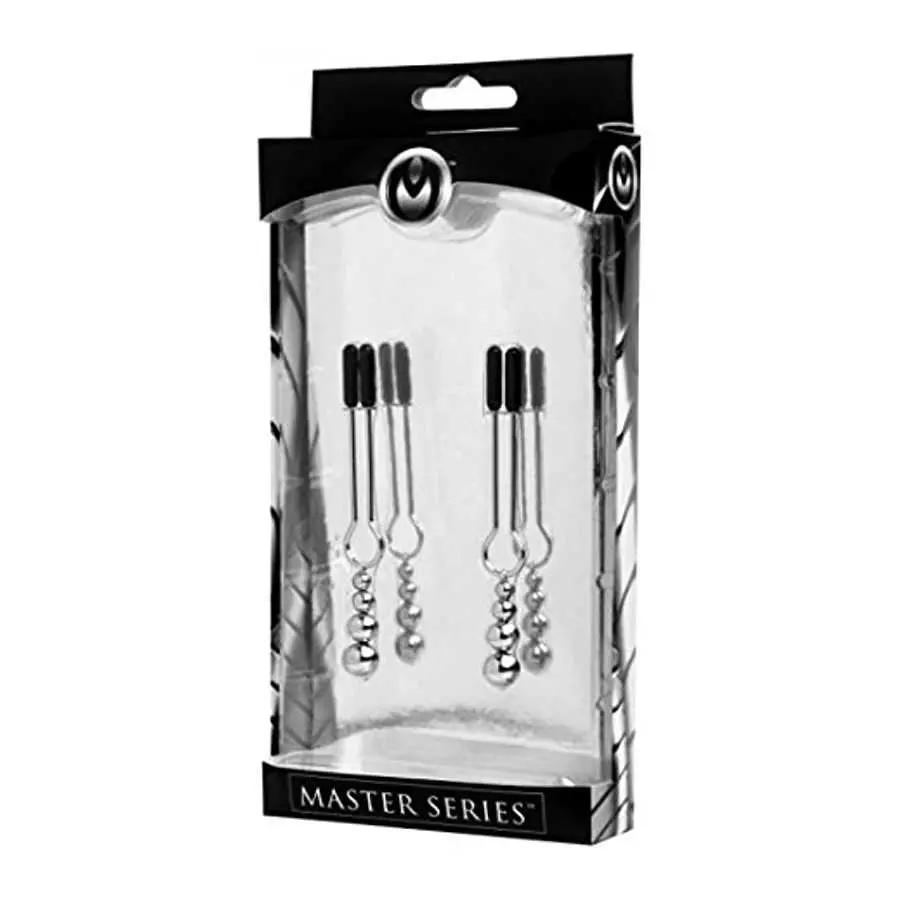Master Series Adorn Triple Bead Nipple Clamp Set