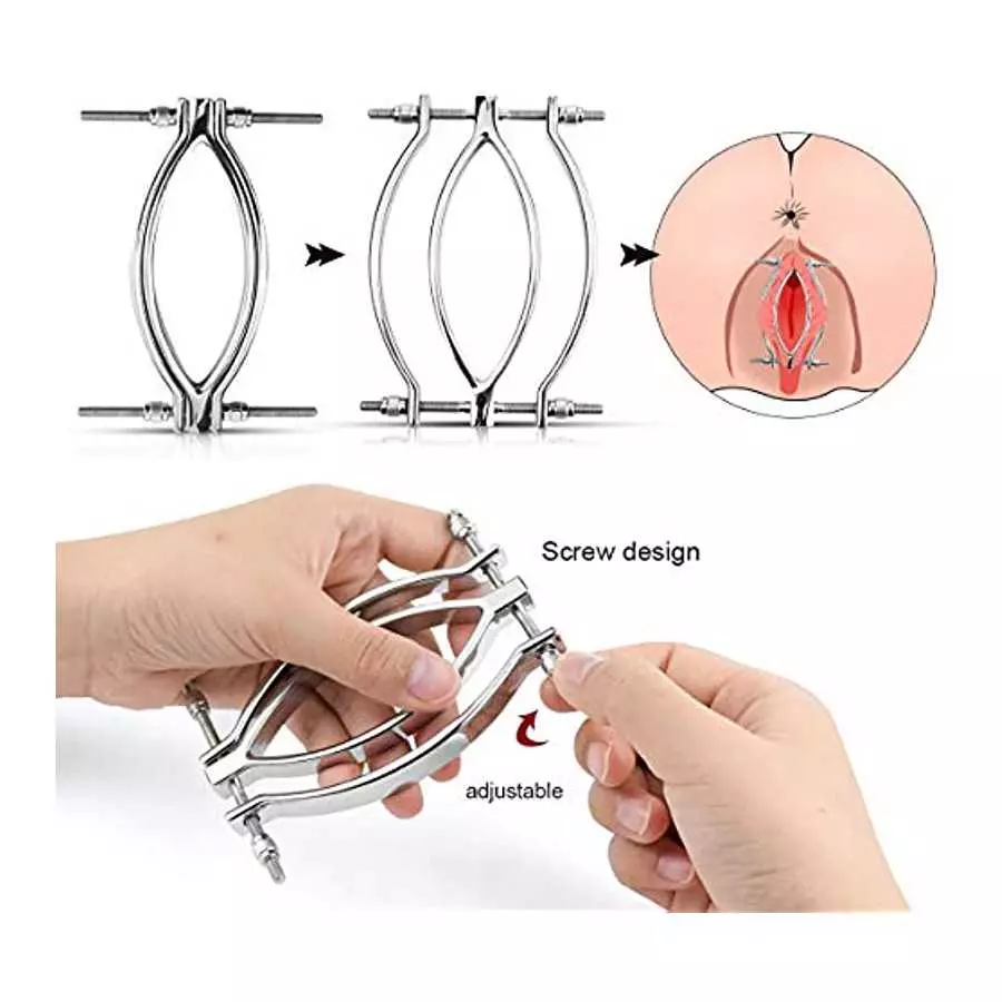 SEMOOX Stainless Steel Clitoral Clip Adjustable Pussy Clamp Sex Bondage Adult Torture Restraint Labia Clamps Slave Game Sm Eroti