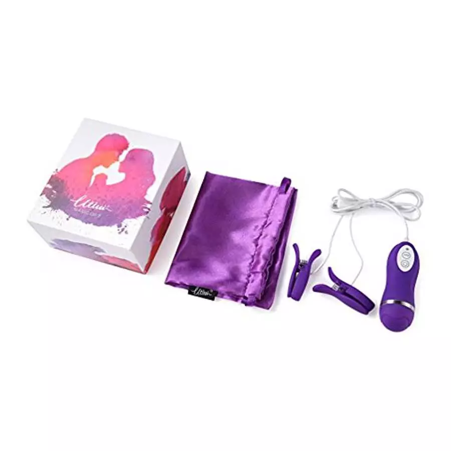 Utimi 10-Mode Nipple Clip Vibrating Breast Clamps Electric Nipple Stimulator with Remote Control