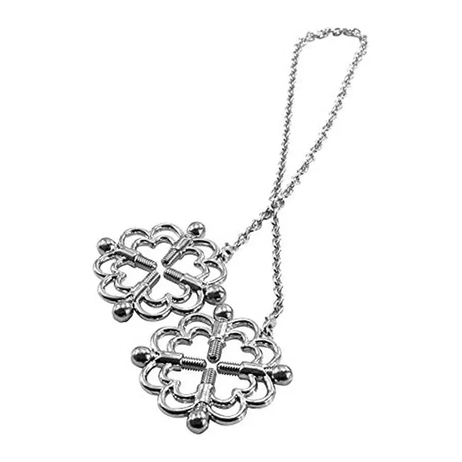Nipple Clamps with Chains Stainless Steel Breast Clips Adjustable SM Adult Sex Toys for Female Nipple Clamps with Chains Stainless Steel Breast Clips Adjustable SM Adult Sex Toys for Female