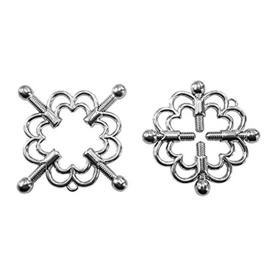 Nipple Clamps with Chains Stainless Steel Breast Clips Adjustable SM Adult Sex Toys for Female