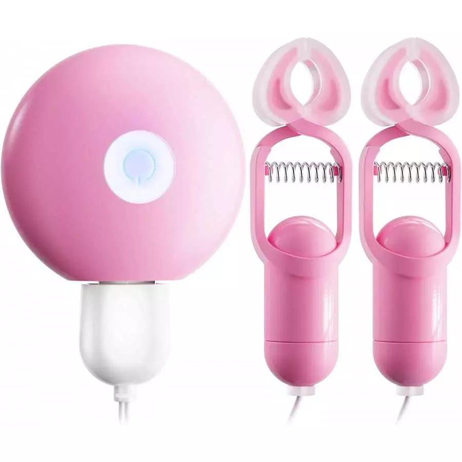 10-Mode Nipple Clip Vibrating Breast Clamps Electric Nipple Stimulator with Remote Control