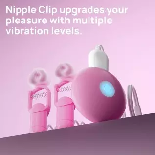 10-Mode Nipple Clip Vibrating Breast Clamps Electric Nipple Stimulator with Remote Control