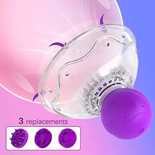Wireless Nipple Massager,5.5" Diameter Bigger Version Vibrating Nipple Suckers with 360° Rotational Stimulation,10 Vibration Mod Wireless Nipple Massager,5.5" Diameter Bigger Version Vibrating Nipple Suckers with 360° Rotational Stimulation,10 Vibration Mod