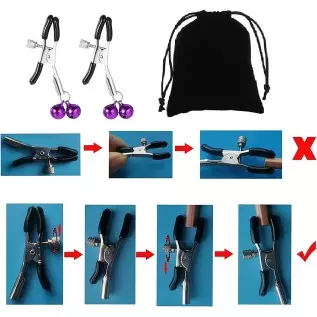 New 20301 Nipple Clips Clamps for Women,Adjustable Pressure Breast Clamps Stainless Steel Non Piercing Nipple Rings Decorative C New 20301 Nipple Clips Clamps for Women,Adjustable Pressure Breast Clamps Stainless Steel Non Piercing Nipple Rings Decorative C