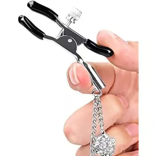 Sex Nipple Clip Clamps with Metal Chain, Bed Secret Body Non-Piercing Silver Breast Clips Jewelry, Adjustable BDSM Bondage Restr Sex Nipple Clip Clamps with Metal Chain, Bed Secret Body Non-Piercing Silver Breast Clips Jewelry, Adjustable BDSM Bondage Restr