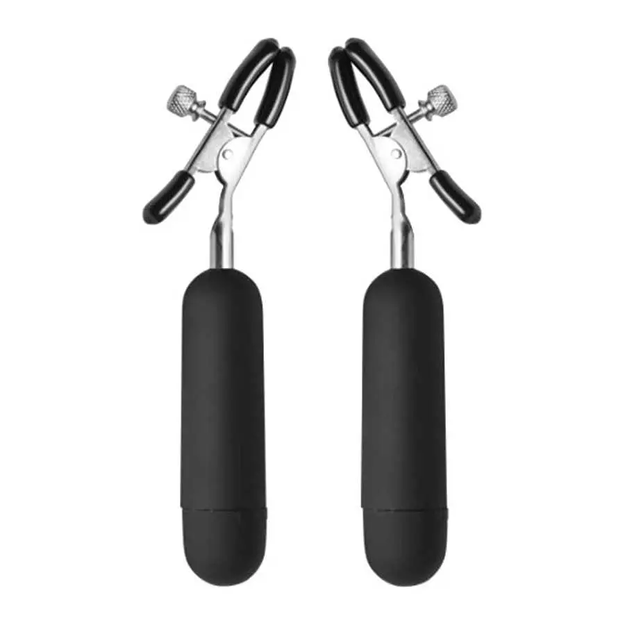 Master Series Dark Passion Vibrating Nipple Clamps Master Series Dark Passion Vibrating Nipple Clamps