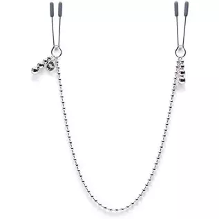 Fifty Shades of Grey at My Mercy Nipple Clamps - 27g Weighted Nipples Clamps with Chain - Silicone Covered Tips for Nipple Stimu