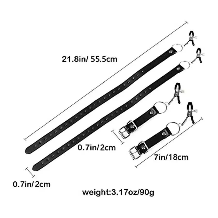 Nipple Clamps Silicone Clitoral Labia Spreader, SM Adult Sex Pleasure Clitoris Vagina Massager for Quick Orgasm Adjustable Women