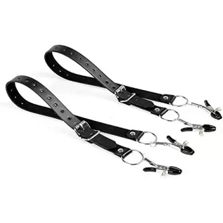 Nipple Clamps Silicone Clitoral Labia Spreader, SM Adult Sex Pleasure Clitoris Vagina Massager for Quick Orgasm Adjustable Women