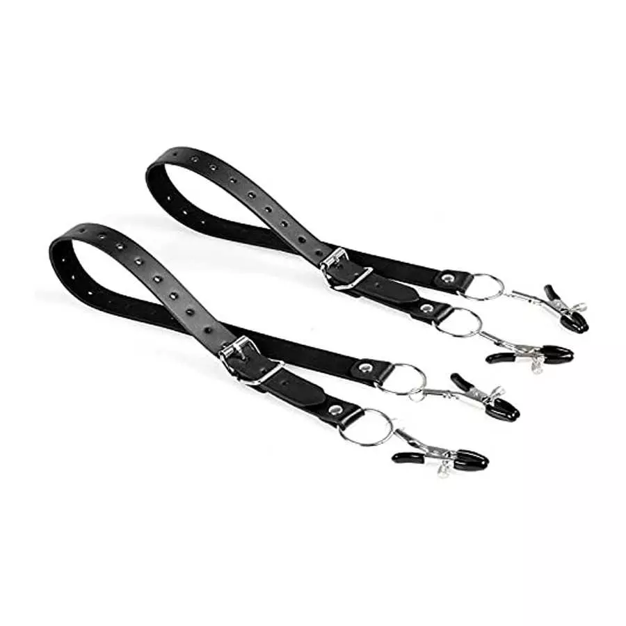 Nipple Clamps Silicone Clitoral Labia Spreader, SM Adult Sex Pleasure Clitoris Vagina Massager for Quick Orgasm Adjustable Women