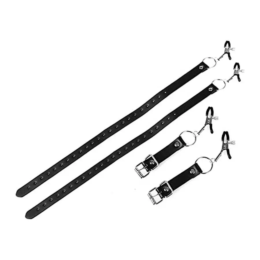 Nipple Clamps Silicone Clitoral Labia Spreader, SM Adult Sex Pleasure Clitoris Vagina Massager for Quick Orgasm Adjustable Women