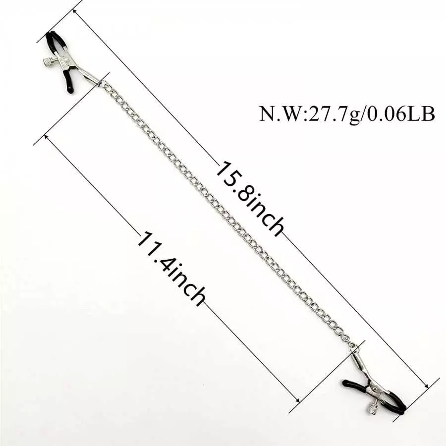 New 5836 Nipple Clips Clamps for Women/Men Adjustable Pressure Breast Clamps Stainless Steel Non Piercing Nipple Rings Decorativ