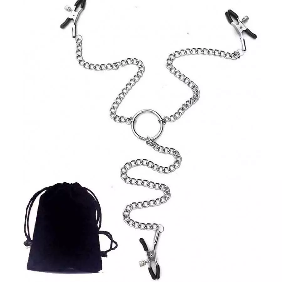 Adjustable Metal Nipple Clamps KUMQUAT Entertainment Clip for Women Non-Piercing Nipplerings Clip On Nipple Rings Decorative Cli