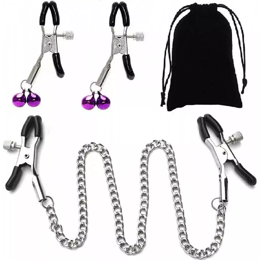 Adjustable Metal Nipple Clamps KUMQUAT Entertainment Clip for Women Non-Piercing Nipplerings Clip On Nipple Rings Decorative Cli