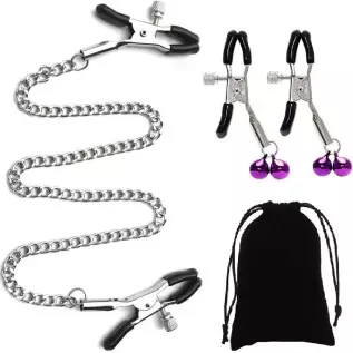 Adjustable Metal Nipple Clamps KUMQUAT Entertainment Clip for Women Non-Piercing Nipplerings Clip On Nipple Rings Decorative Cli Adjustable Metal Nipple Clamps KUMQUAT Entertainment Clip for Women Non-Piercing Nipplerings Clip On Nipple Rings Decorative Cli