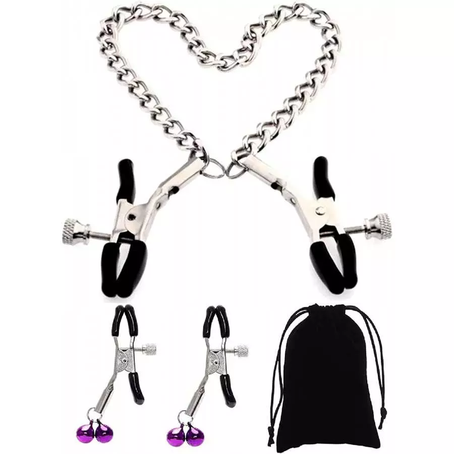 Adjustable Metal Nipple Clamps KUMQUAT Entertainment Clip for Women Non-Piercing Nipplerings Clip On Nipple Rings Decorative Cli