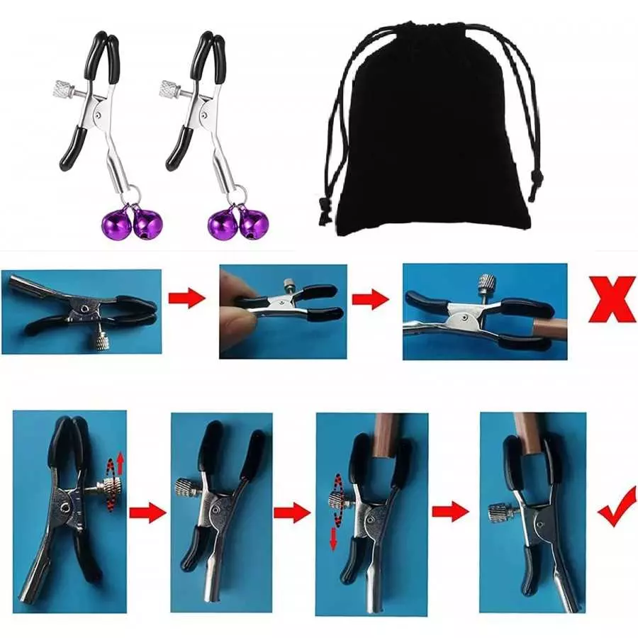 Adjustable Metal Nipple Clamps KUMQUAT Entertainment Clip for Women Non-Piercing Nipplerings Clip On Nipple Rings Decorative Cli