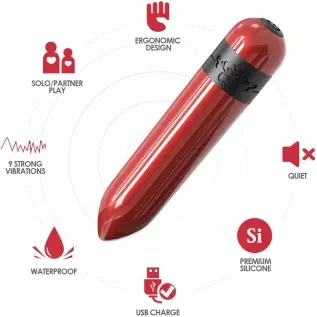 G-Spot Bullet Vibrator - Mini Dildo Nipple Clitoris Stimulator， USB Rechargeable Portable for Travel - 9 Modes USB Rechargeable 