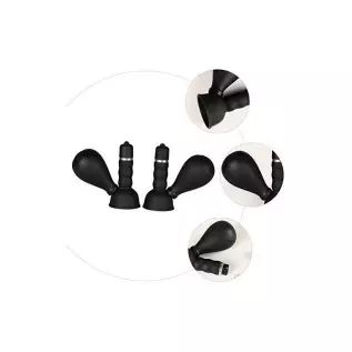 Sanyam Electric Vibrating Nipple Sucker Breast Massager Silicone Breast Pump for Women Pleasure Couple Funny 2 Pcs, Transparent,