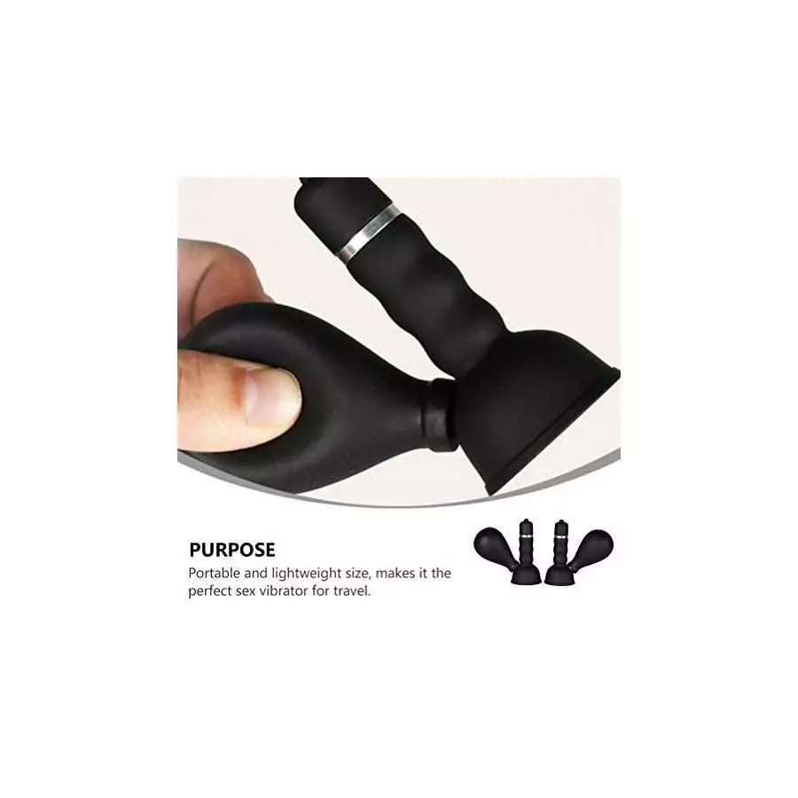 Sanyam Electric Vibrating Nipple Sucker Breast Massager Silicone Breast Pump for Women Pleasure Couple Funny 2 Pcs, Transparent,