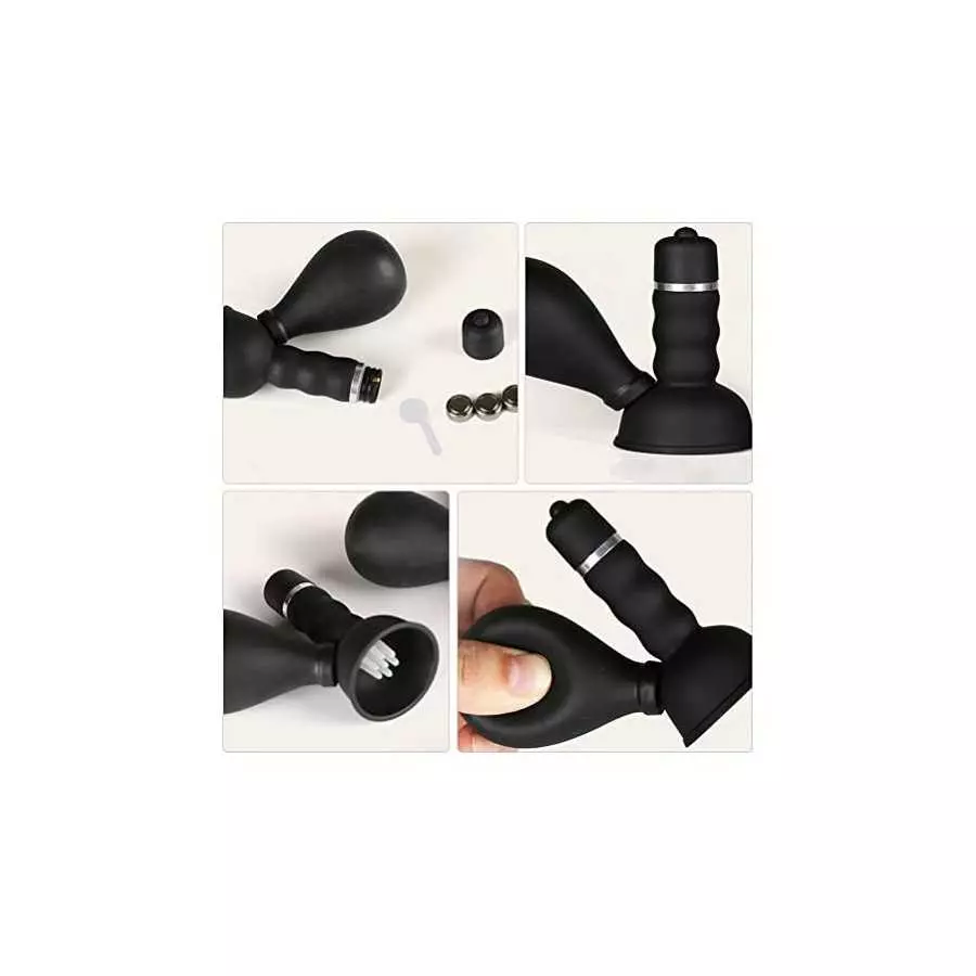 Sanyam Electric Vibrating Nipple Sucker Breast Massager Silicone Breast Pump for Women Pleasure Couple Funny 2 Pcs, Transparent,