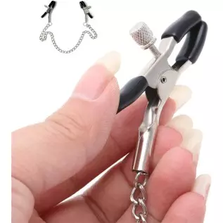 Nipple Clamps, Women Body Nipple Clamps with Chain, Nipple Clamps Adjustable Metal, Non-Piercing Metal Nipple Clips for Women Gi Nipple Clamps, Women Body Nipple Clamps with Chain, Nipple Clamps Adjustable Metal, Non-Piercing Metal Nipple Clips for Women Gi