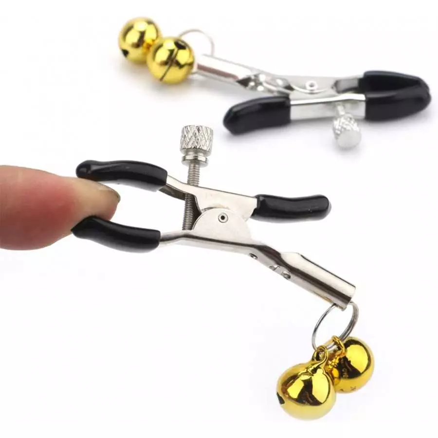 Nipple Clamps, Women Body Nipple Clamps with Chain, Nipple Clamps Adjustable Metal, Non-Piercing Metal Nipple Clips for Women Gi