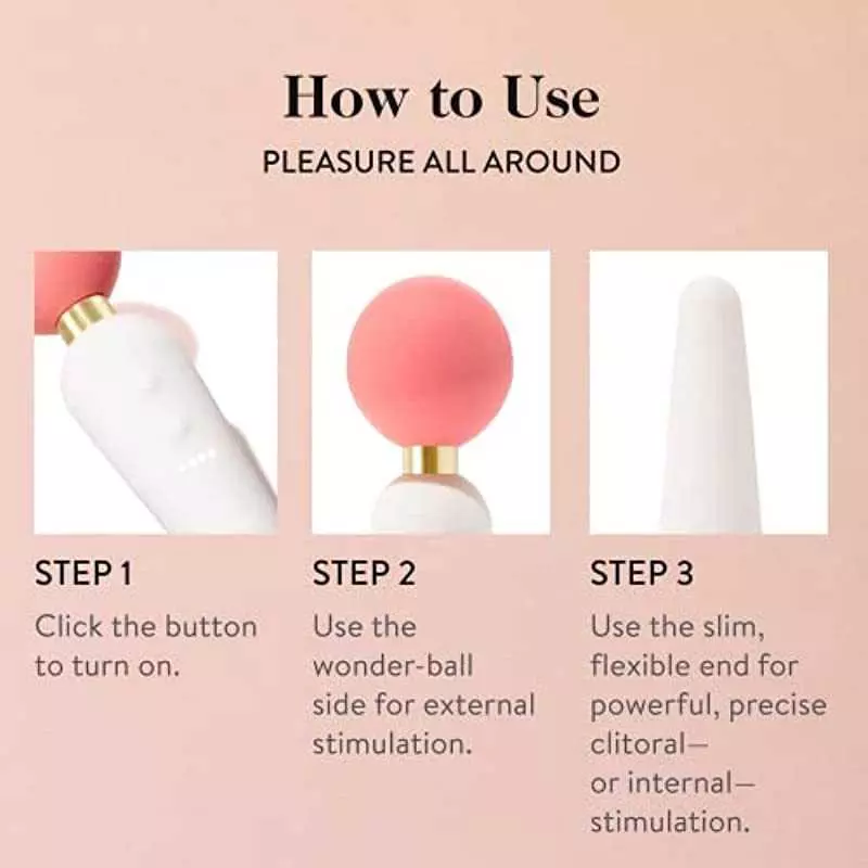 goop Double-Sided Personal Massager for Women | Rechargeable and Water-Resistant Massager for Muscle Aches & Tension Relief | 64
