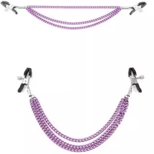 GOVVI Nipple Clamps Sex Pleasure Women,Nipple Clip with Chain Nipple Clamps, Non Piercing Adjustable Clips,Clip On Nipple Rings