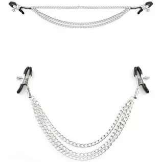 GOVVI Nipple Clamps Sex Pleasure Women,Nipple Clip with Chain Nipple Clamps, Non Piercing Adjustable Clips,Clip On Nipple Rings