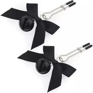 3 PCs Nipple Clamps with Chain & Bow-knot, Nipple Clamps Non Piercing, Nipple Clips for Women Pleasure Sex