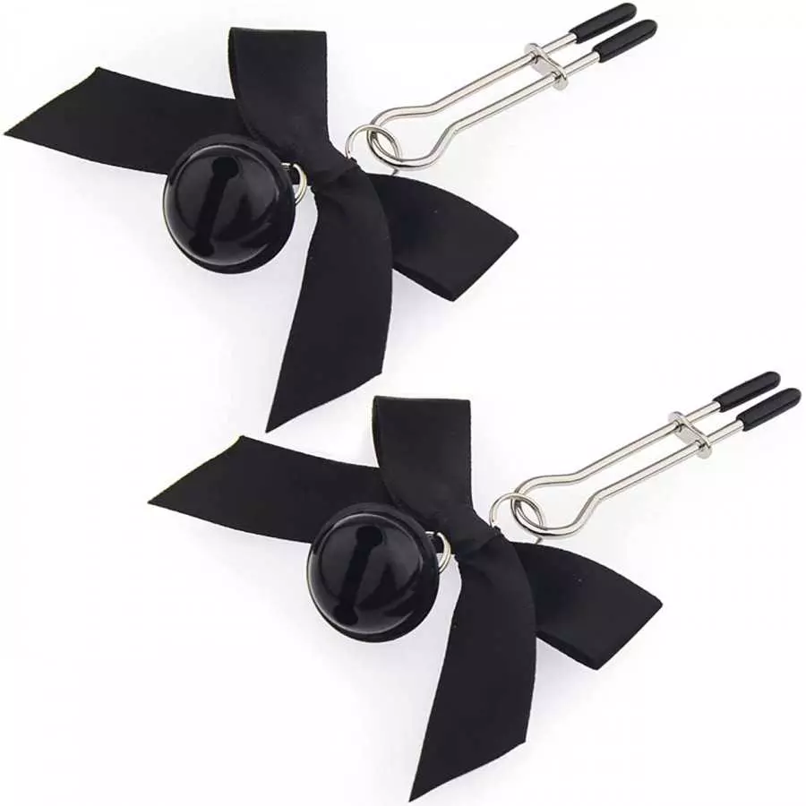 3 PCs Nipple Clamps with Chain & Bow-knot, Nipple Clamps Non Piercing, Nipple Clips for Women Pleasure Sex