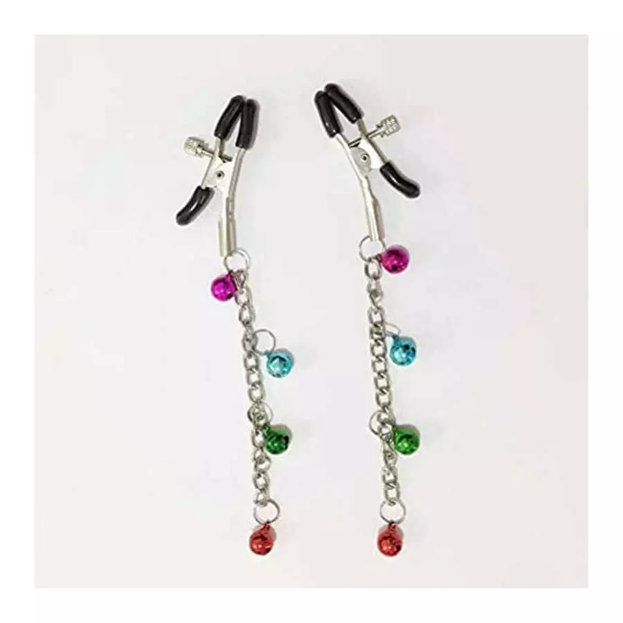 MPXOJII 3 Pcs Women Chain with Adjustable Breast Nipple Clamps with Metal Chain SM Flirting Toys Non Piercing Nipple Rings for W