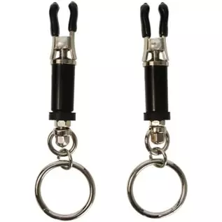 Master Series Bondage Ring Barrel Nipple Clamps