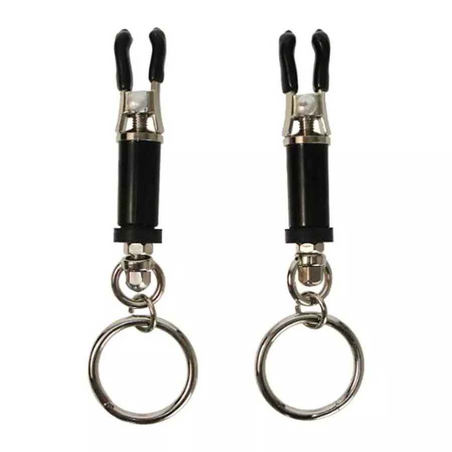 Master Series Bondage Ring Barrel Nipple Clamps Master Series Bondage Ring Barrel Nipple Clamps