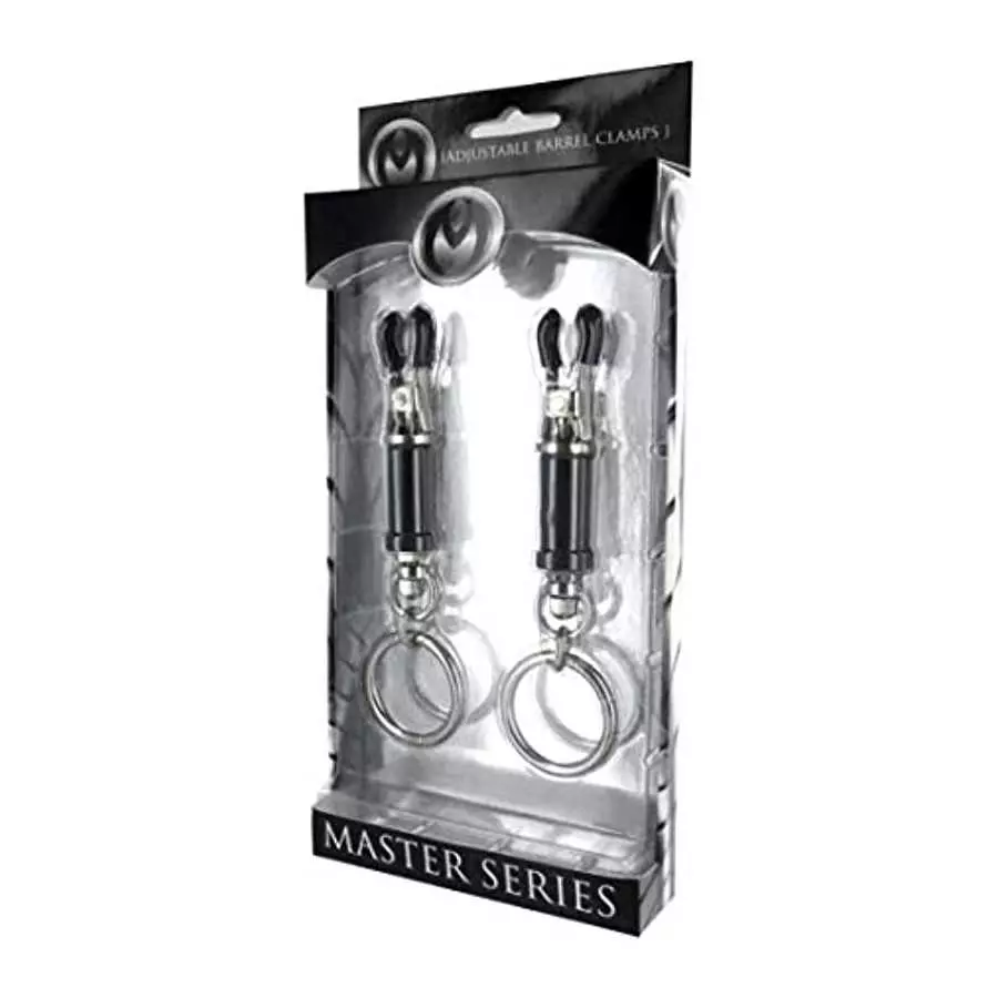 Master Series Bondage Ring Barrel Nipple Clamps
