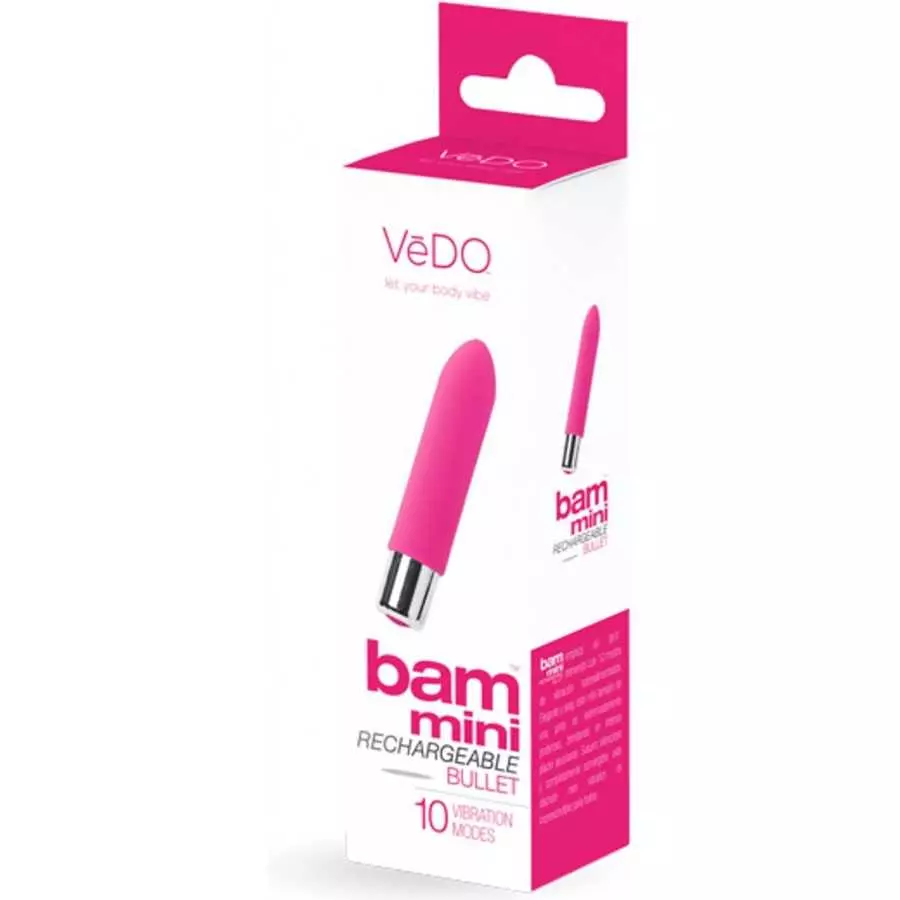 VeDO Bam Mini Rechargeable Bullet Vibrator (Pink)