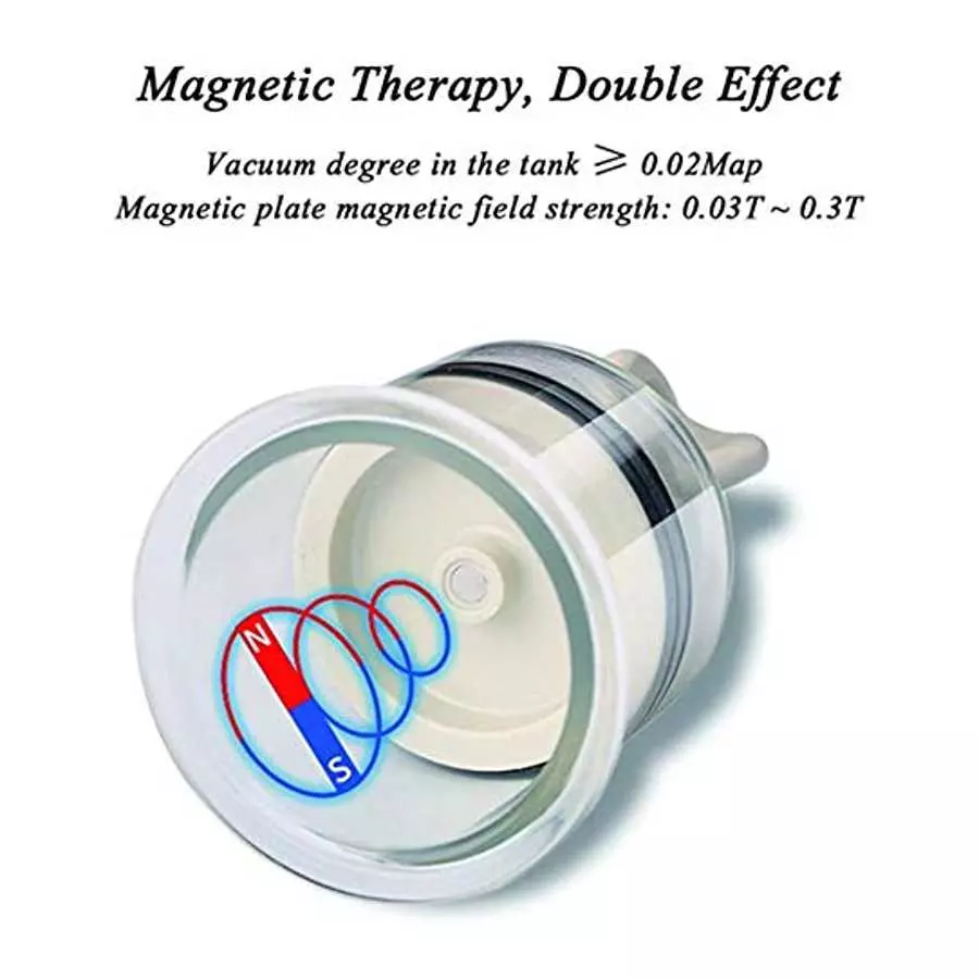 ABSOK Vacuum Cupping Multi-Functional Rotary Magnetic Therapy Cupping Device Relax Biomagnetic Chinese Cupping Therapy Set 2PCS(