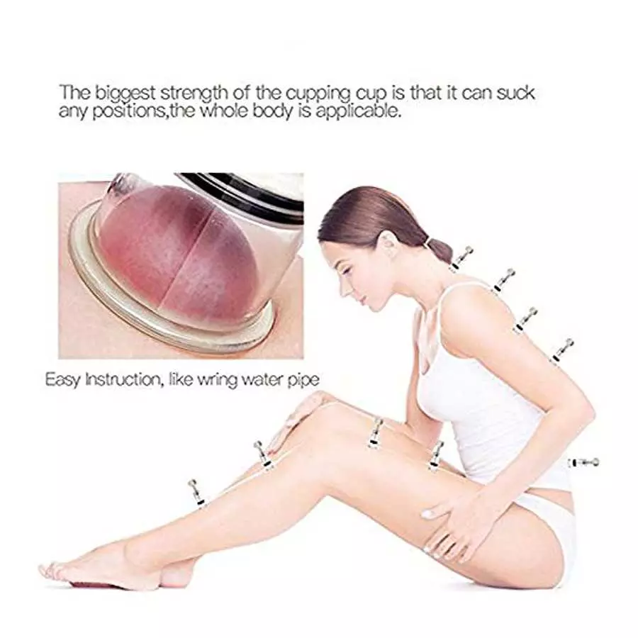 ABSOK Vacuum Cupping Multi-Functional Rotary Magnetic Therapy Cupping Device Relax Biomagnetic Chinese Cupping Therapy Set 2PCS(