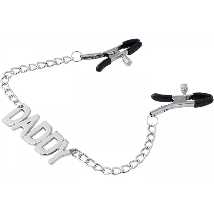 Nipple Clamps for Pleasure Sex,Adjustable Nipple Clips Clamps with Letter Chain Clamp, Nipple Clamps for Pleasure Sex,SM Stainle